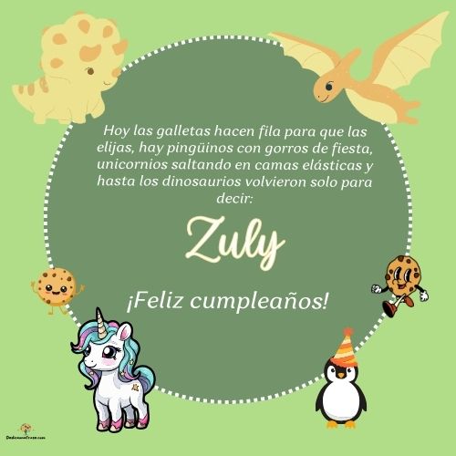 Zuly. Hoy las galletas hacen fila para que las elijas, hay pingüinos con gorros de fiesta,