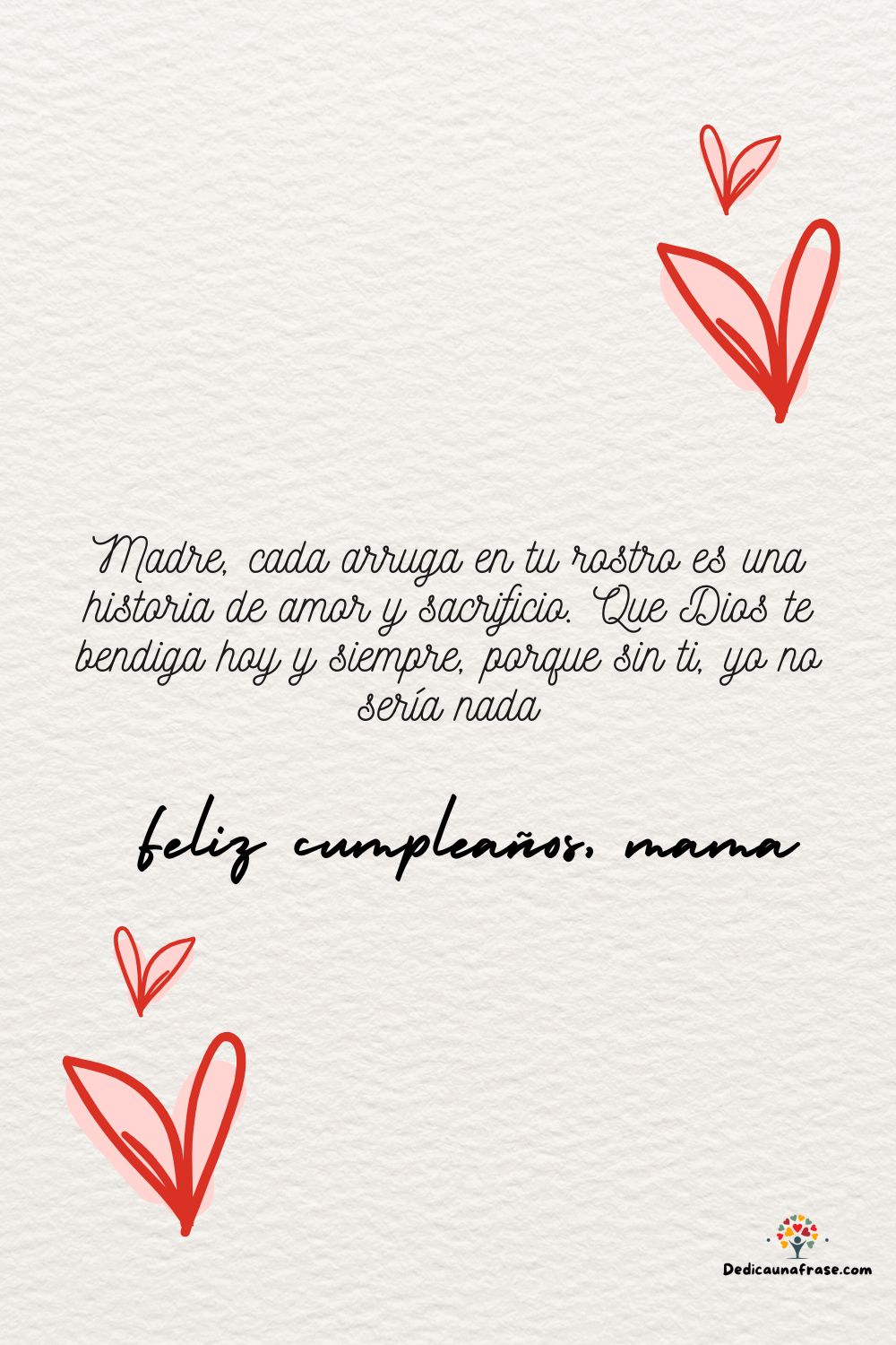 Madre, cada arruga en tu rostro es una historia de amor y sacrificio. Que Dios te bendiga 