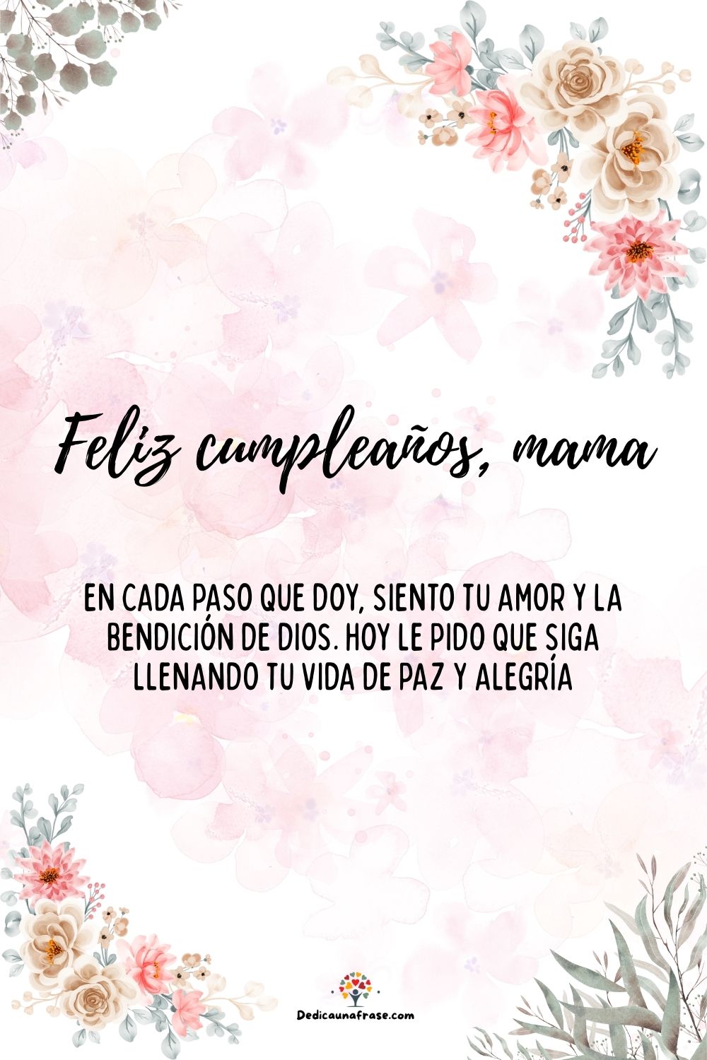 En cada paso que doy, siento tu amor y la bendición de Dios. Hoy le pido que siga llenando