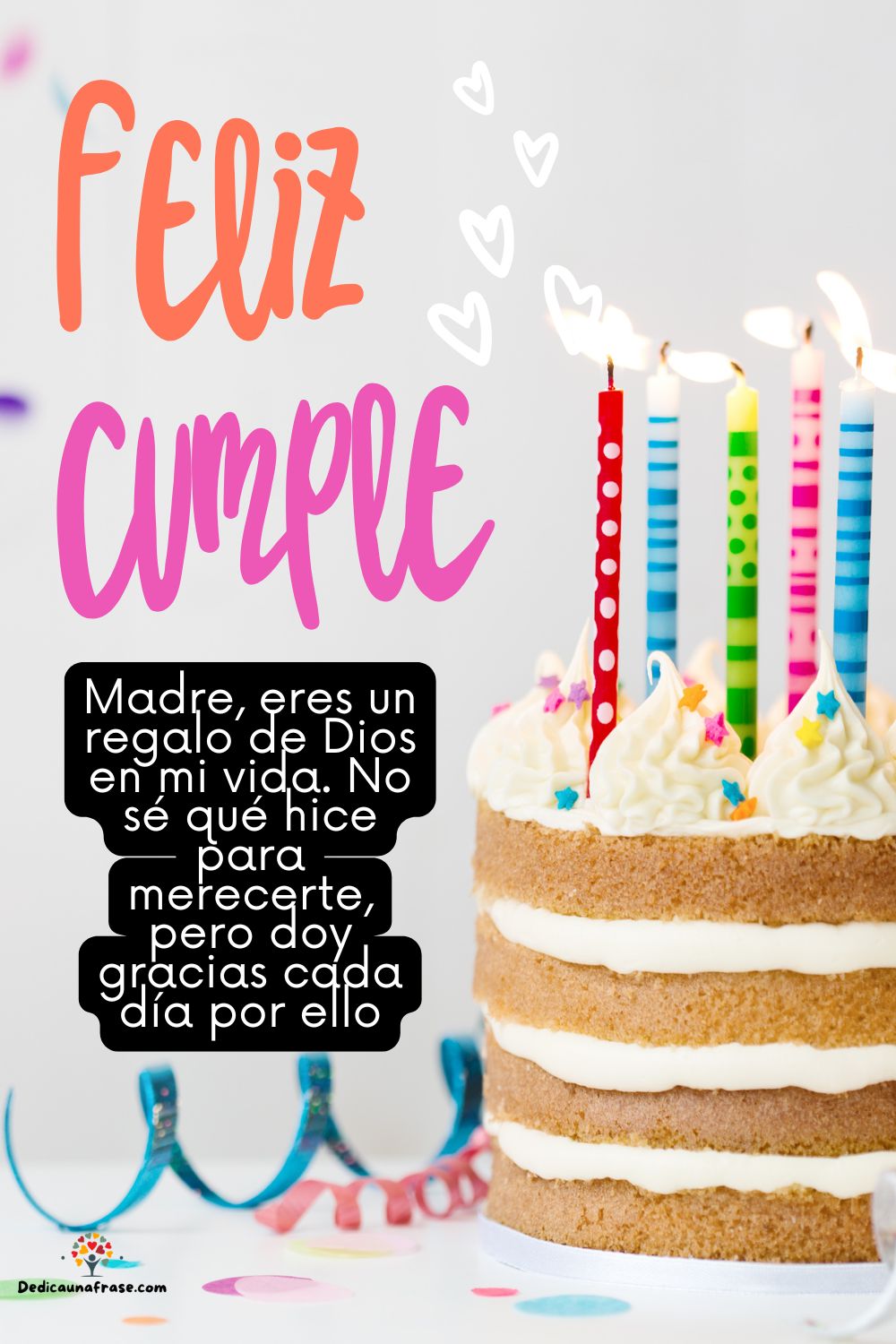 Madre, eres un regalo de Dios en mi vida. No sé qué hice para merecerte, pero doy gracias 