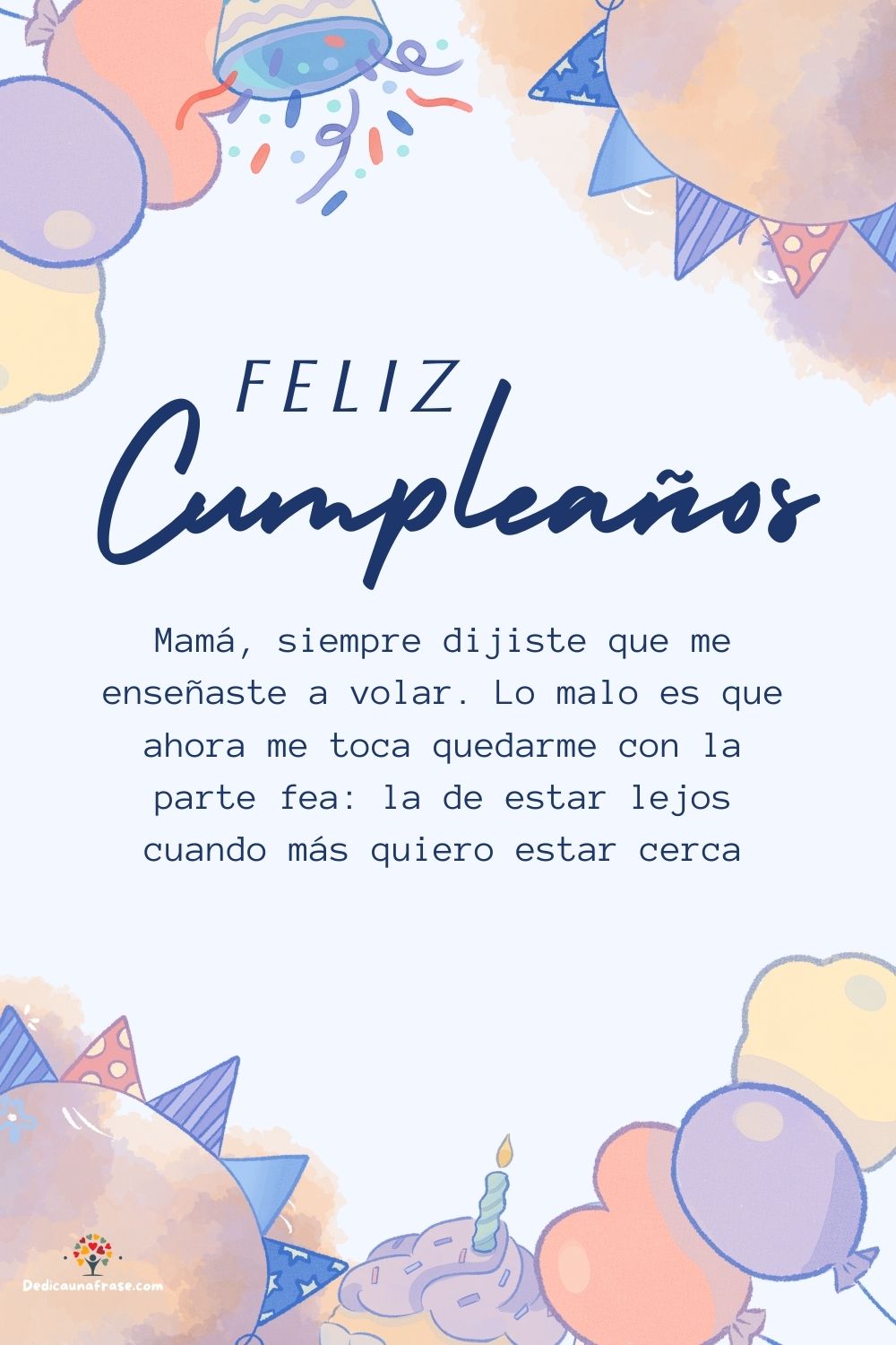 Mamá, siempre dijiste que me enseñaste a volar. Lo malo es que ahora me toca quedarme con