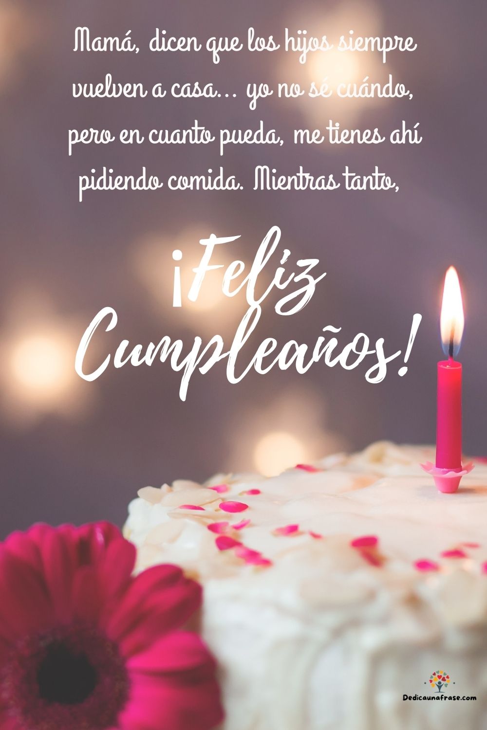 Mamá, dicen que los hijos siempre vuelven a casa… yo no sé cuándo, pero en cuanto pueda, m