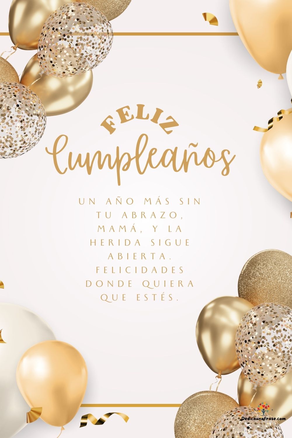Un año más sin tu abrazo, mamá, y la herida sigue abierta. Felicidades donde quiera que es