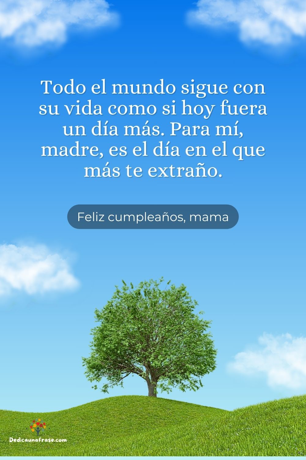 Todo el mundo sigue con su vida como si hoy fuera un día más. Para mí, madre, es el día en