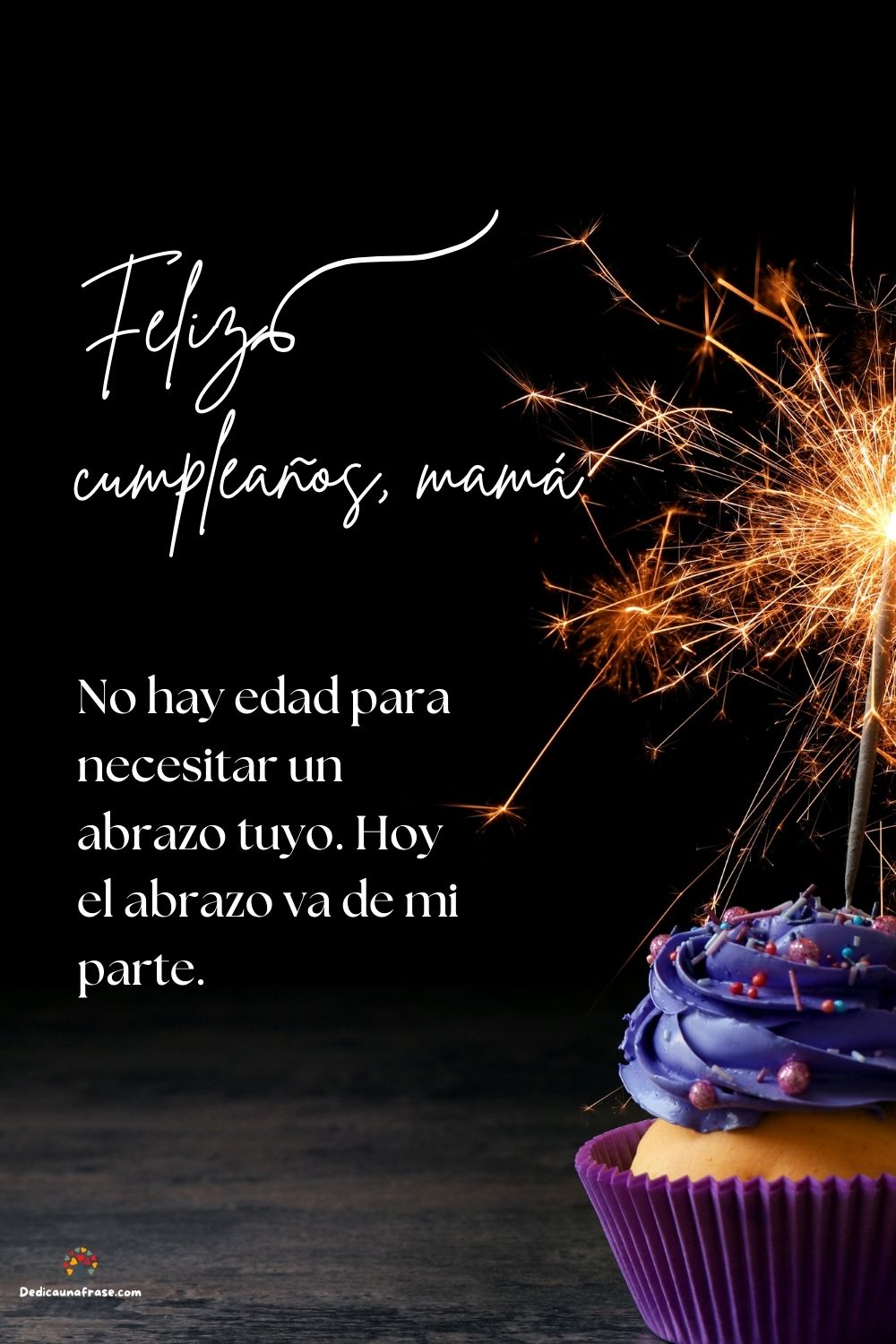 No hay edad para necesitar un abrazo tuyo. Hoy el abrazo va de mi parte. ¡Feliz cumpleaños