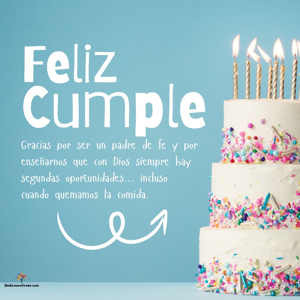 Gracias por ser un padre de fe y por enseñarnos que con Dios siempre hay segundas oportuni