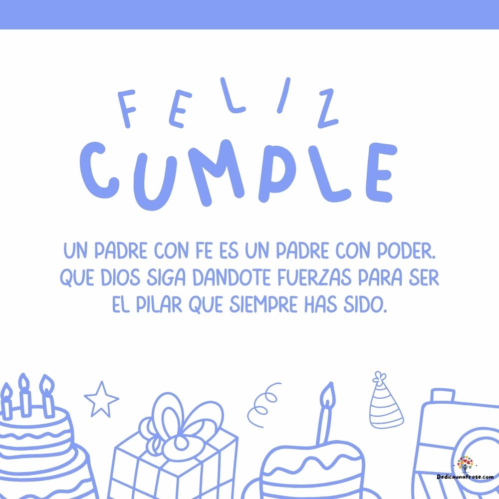 Un padre con fe es un padre con poder. Que Dios siga dándote fuerzas para ser el pilar que