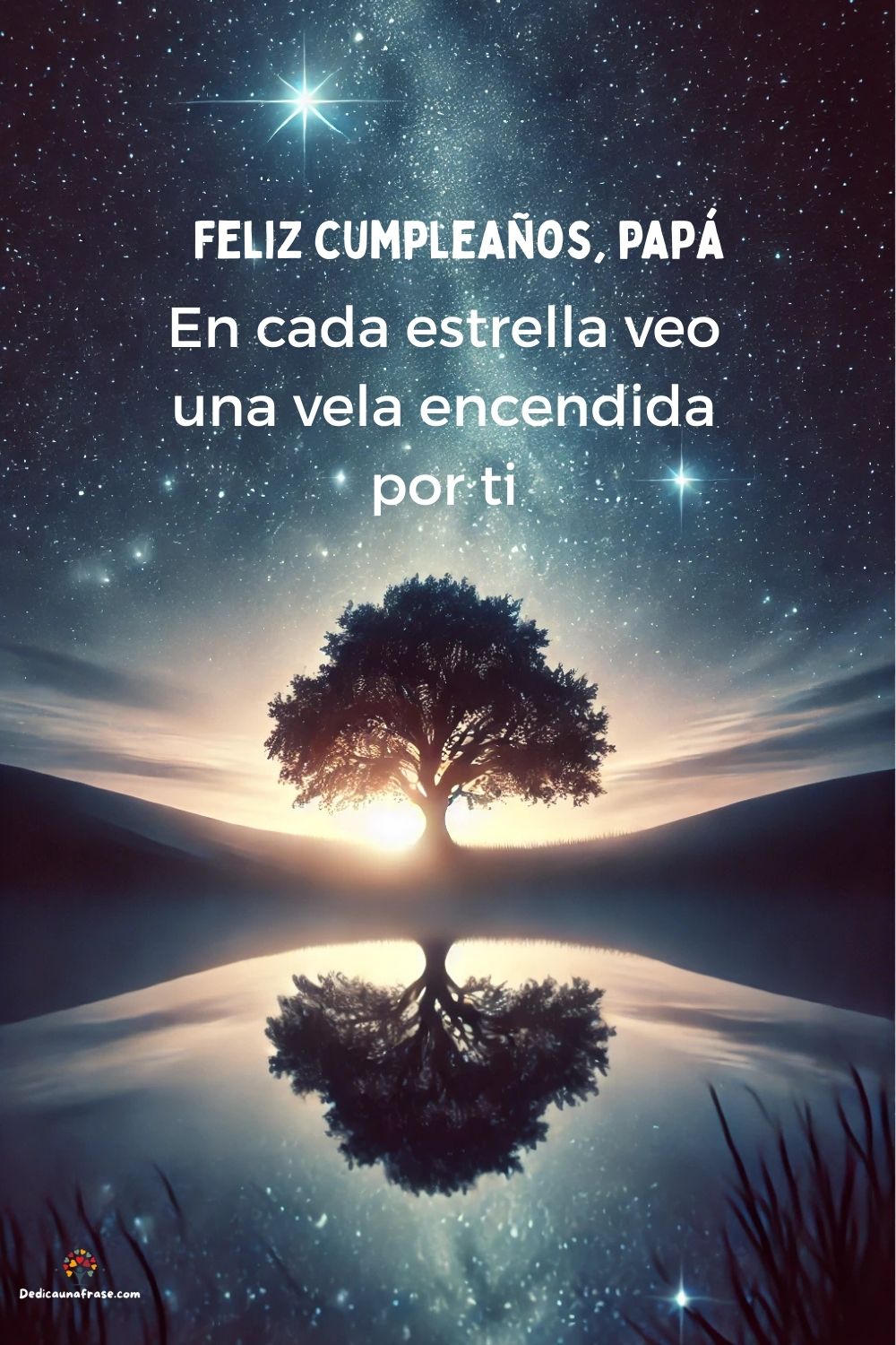 En cada estrella veo una vela encendida por ti. Feliz cumpleaños, papá.