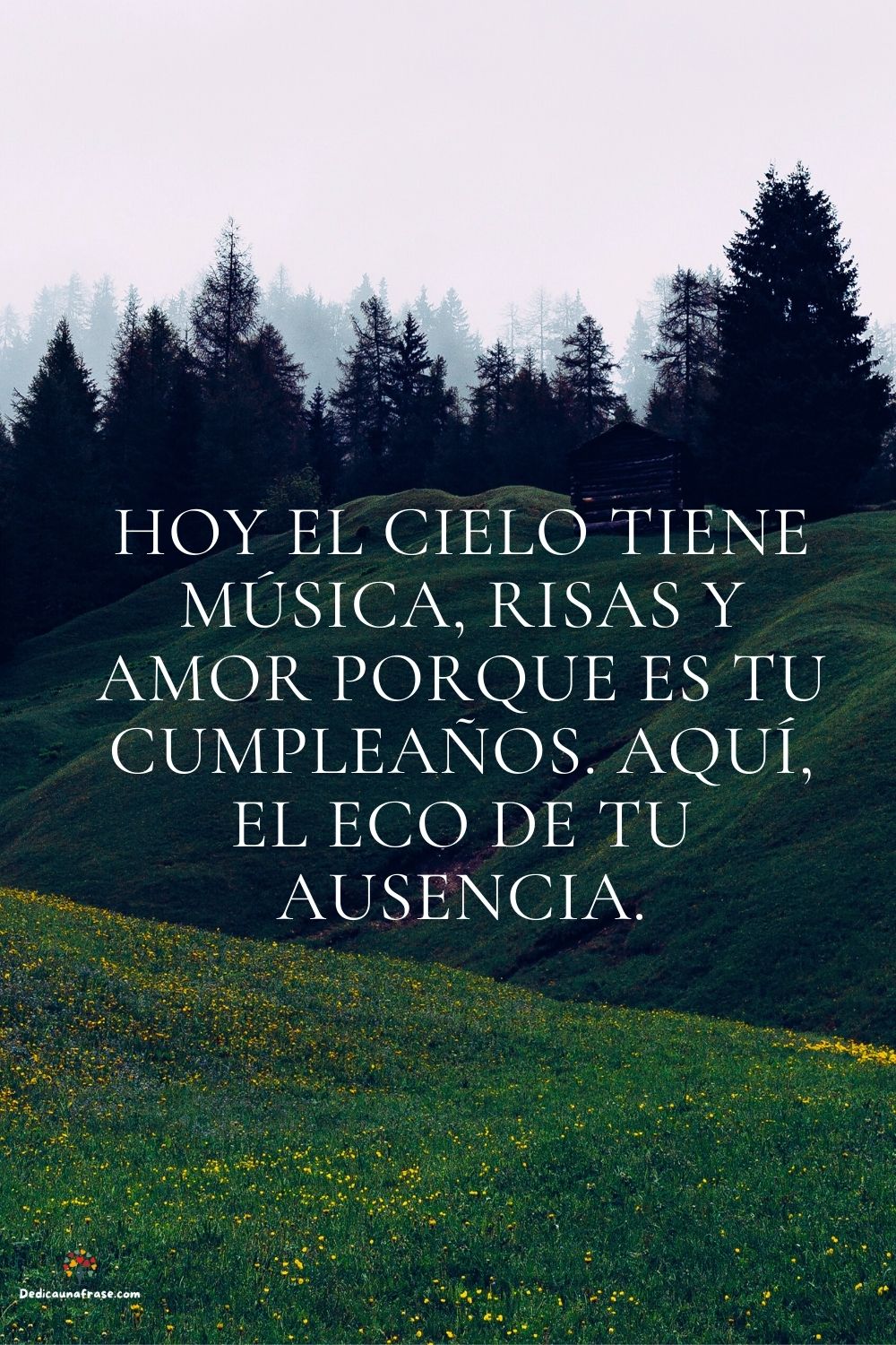 Hoy el cielo tiene música, risas y amor porque es tu cumpleaños. Aquí, el eco de tu ausenc