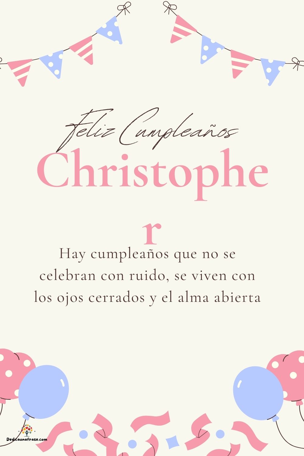 Imagen de feliz cumpleaños para Christopher: «Hay cumpleaños que no se celebran con ruido, se viven con los ojos cer…»