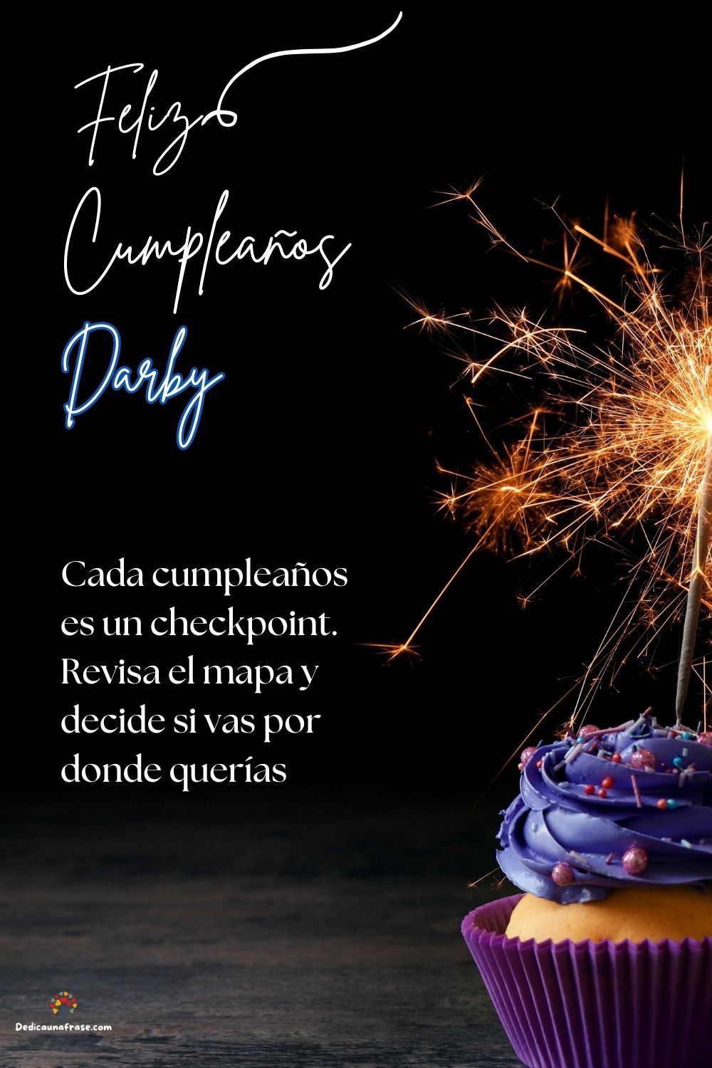 Imagen de feliz cumpleaños para Darby: «Cada cumpleaños es un checkpoint. Revisa el mapa y decide si vas por d…»
