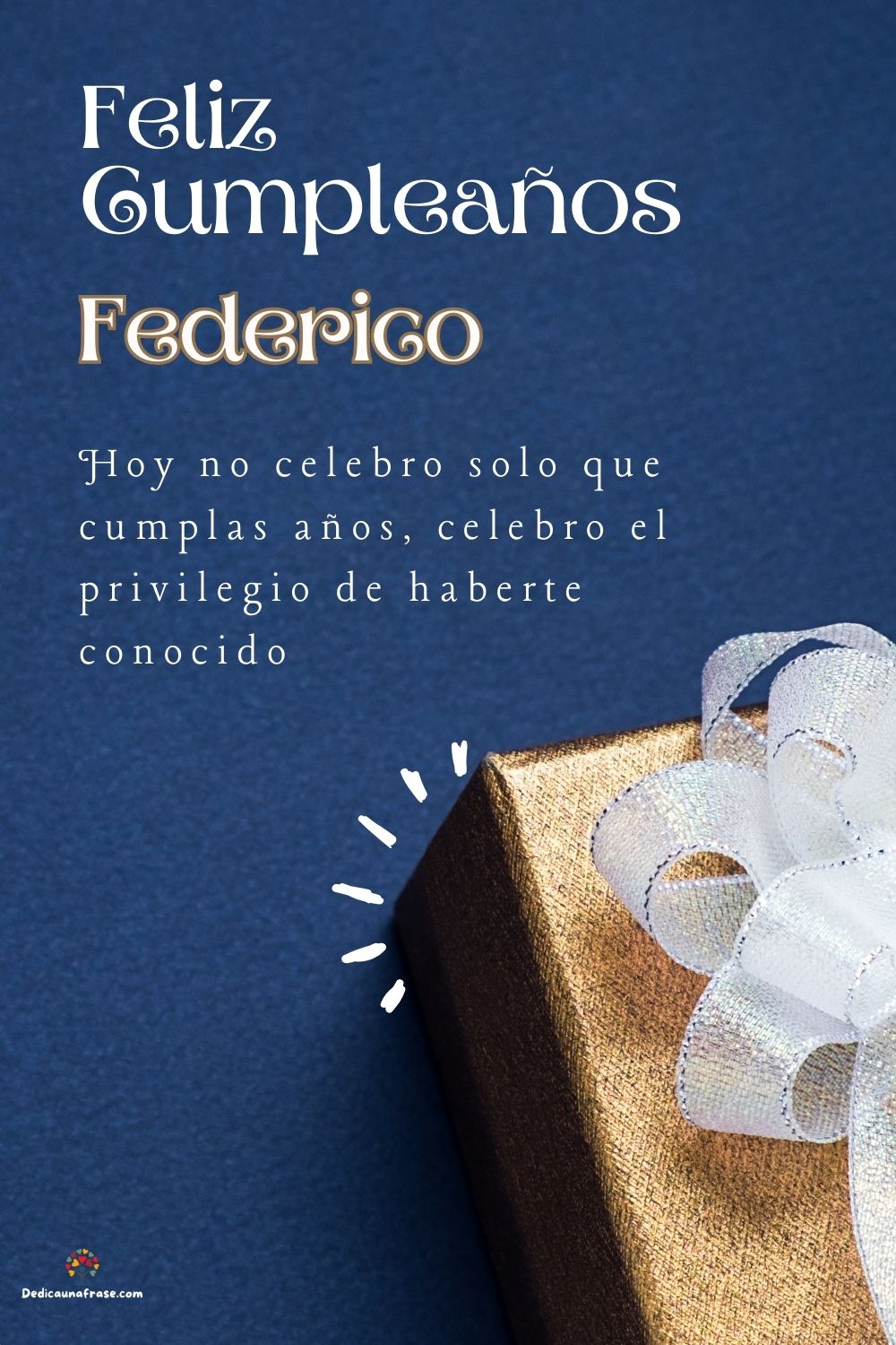 Imagen de feliz cumpleaños para Federico: «Hoy no celebro solo que cumplas años, celebro el privilegio de haberte…»