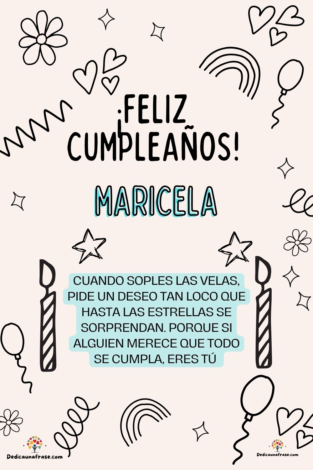 Imagen de feliz cumpleaños para Mariano: «Cuando soples las velas, pide un deseo tan loco que hasta las estrella…»