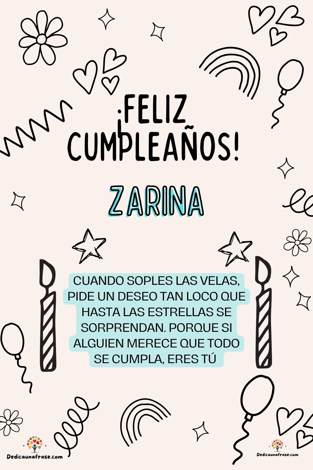 Imagen de feliz cumpleaños para Yuliana: «Cuando soples las velas, pide un deseo tan loco que hasta las estrella…»